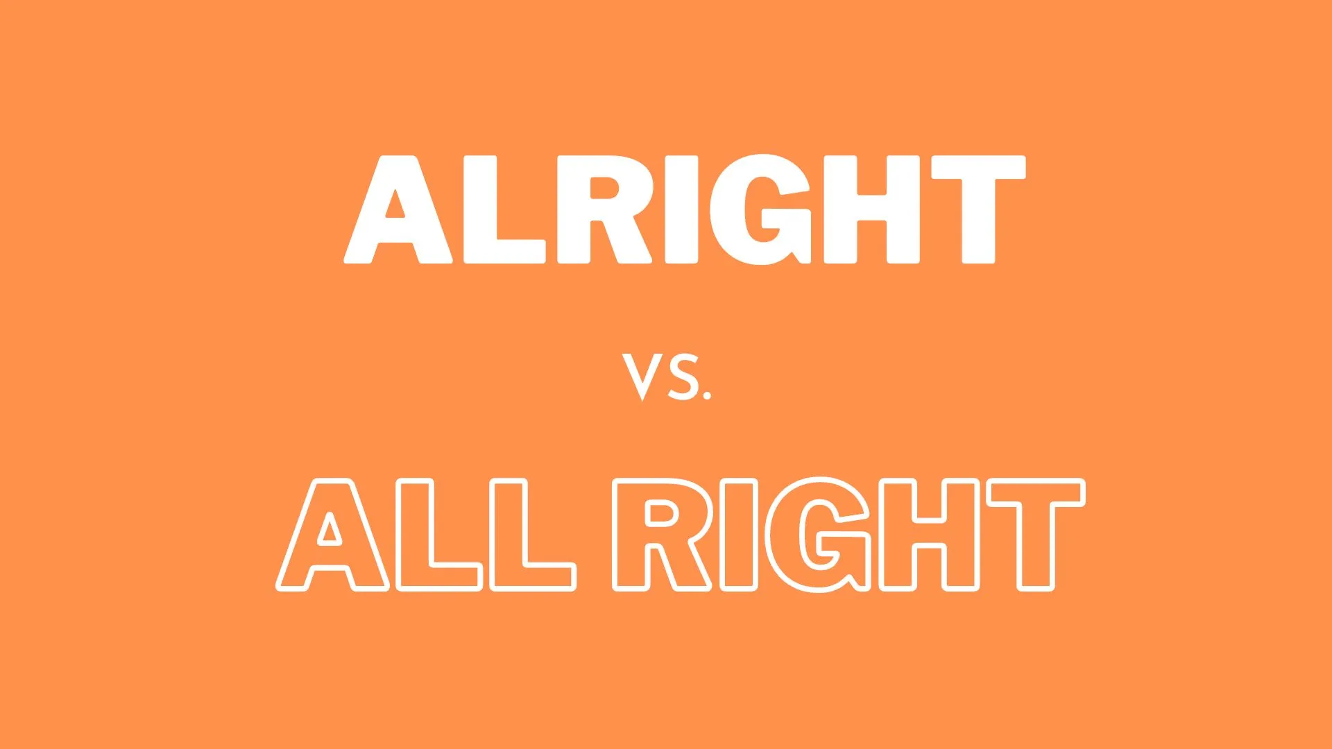 Ilustração mostrando a diferença entre "all right" e "alright" no uso da língua inglesa para professores e alunos de inglês.